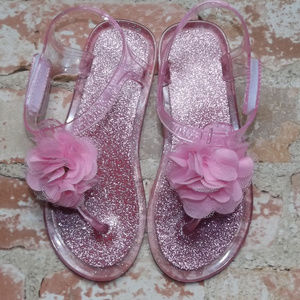 Pink Sparkle Jelly Shoes